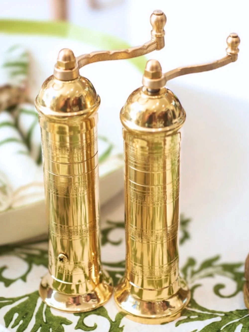 Alexander Brass Pepper and Salt Mill Set - 9 inch
